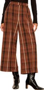 Sanctuary Terrace Plaid Crop Wide Leg Pants