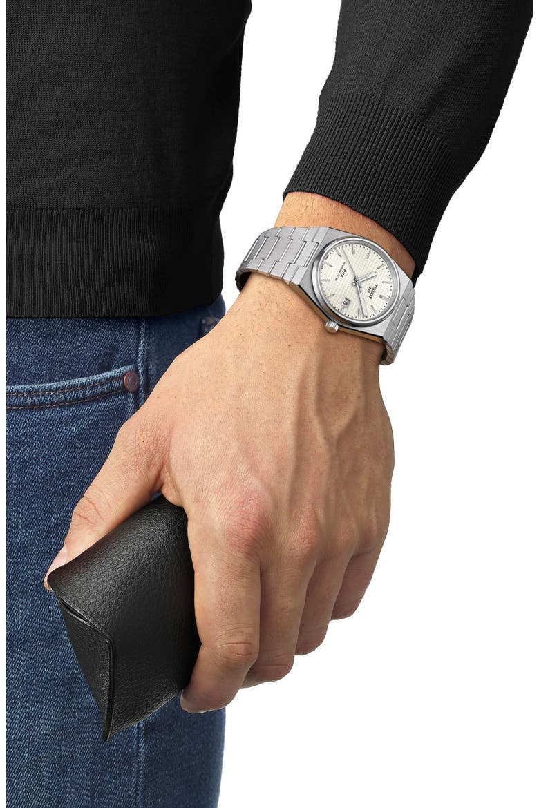 PRX Powermatic 80 Automatic Bracelet Watch, 40mm, Alternate, color, WHITE MOTHER OF PEARL