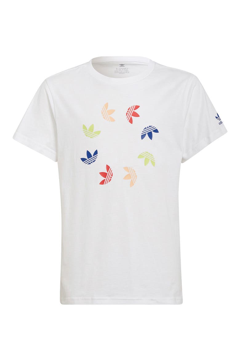 Kids' Trefoil Graphic Tee, Main, color, WHITE