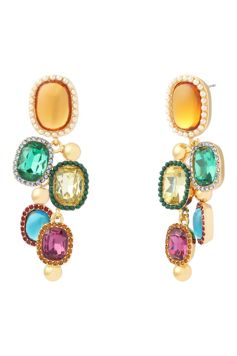 Stone Chandelier Earrings, Main, color, MULTI