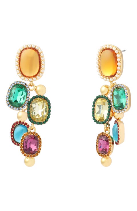 Stone Chandelier Earrings