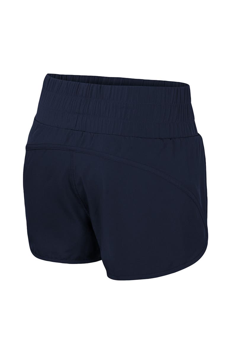 COLOSSEUM Women's Colosseum Navy Michigan Wolverines Stop By Smocked High Waist Shorts, Alternate, color, 