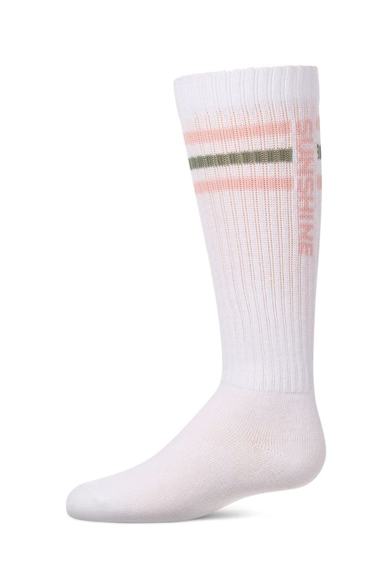Sunshine Triple-Stripe Ribbed Knee High Sock, Main, color, Pink