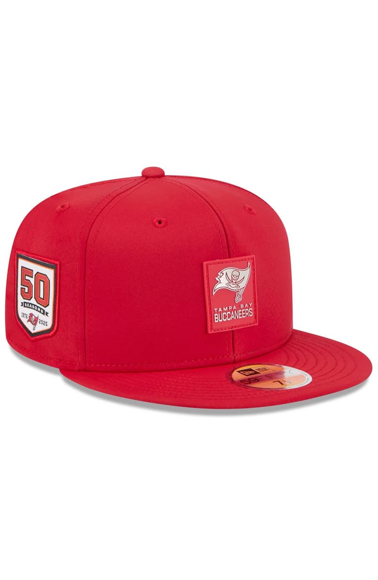 New Era Men's New Era Red Tampa Bay Buccaneers 2025 Sideline 59FIFTY Fitted Hat, Alternate, color, Red