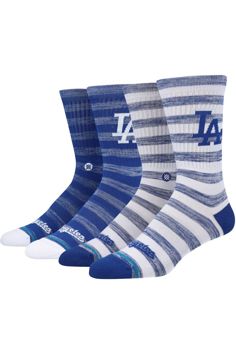Los Angeles Dodgers 2-Pack Twist Crew Socks Set, Main, color, White