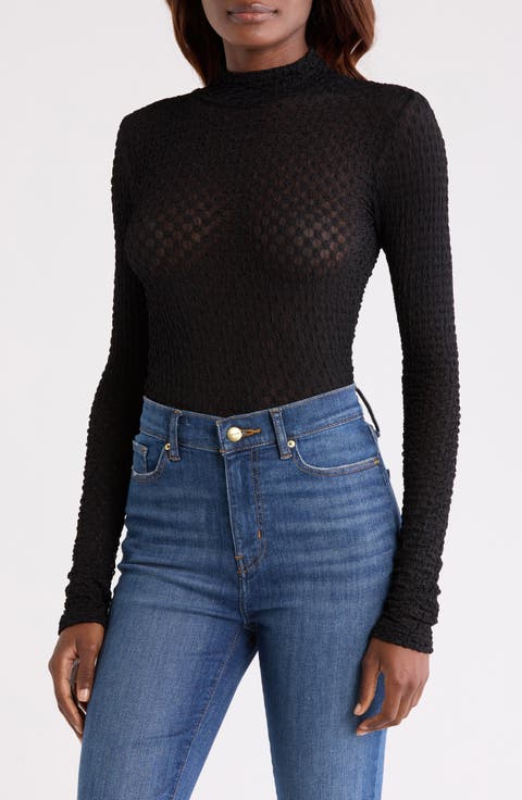 Mesh Turtleneck