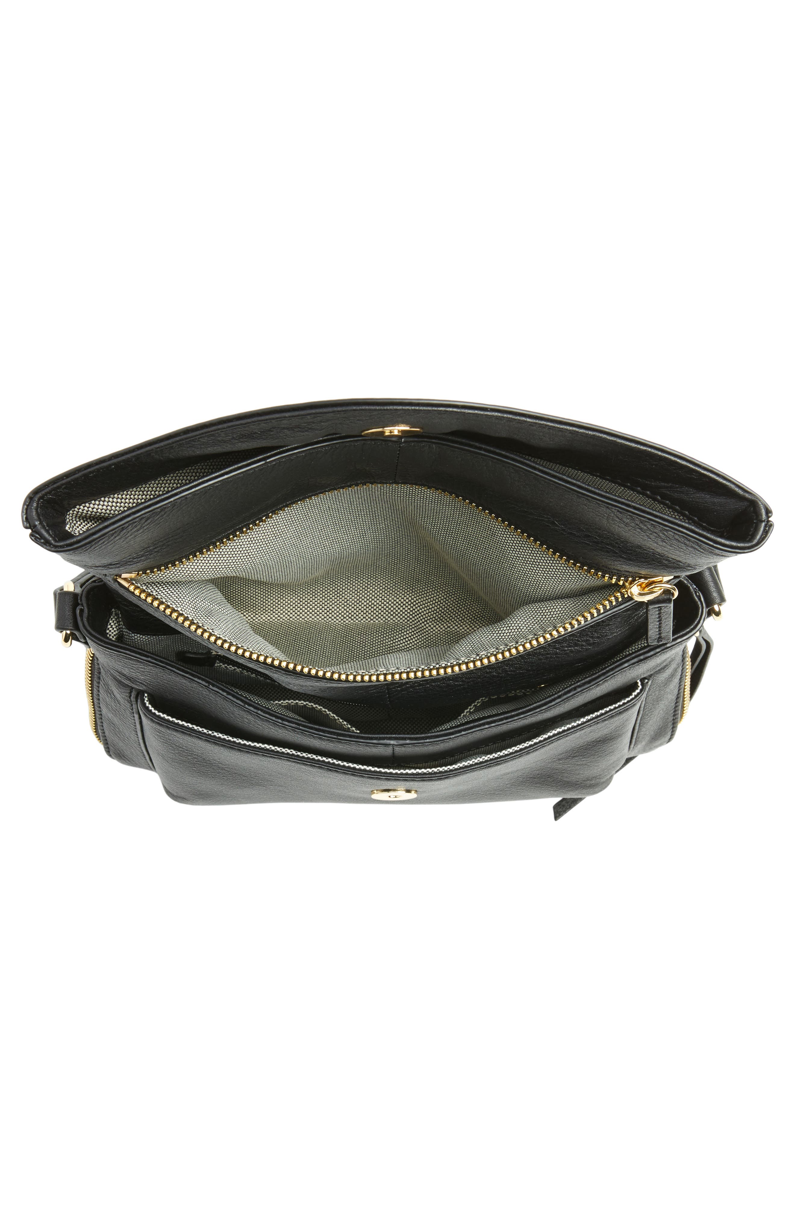 Dafni Leather Crossbody (Nordstrom Exclusive), Alternate, color, BLACK