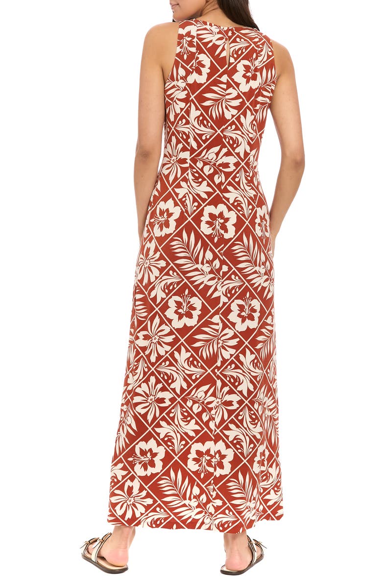 London Times Car Wash Maxi Dress, Alternate, color, Picante/ White