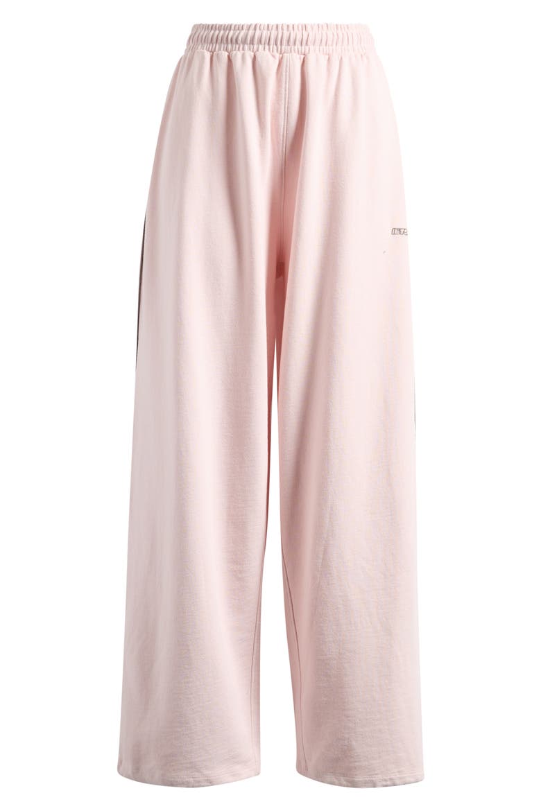 Harri Cotton Fleece Wide Leg Sweatpants, Main, color, WHISPER PINK