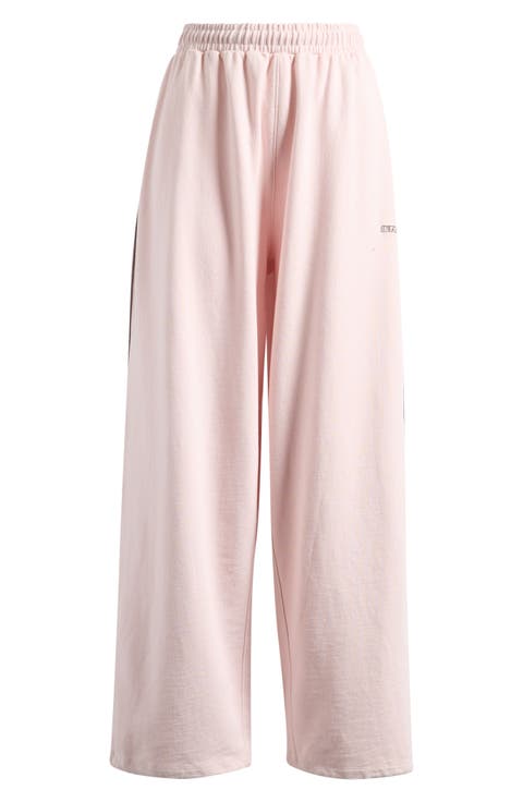Harri Cotton Fleece Wide Leg Sweatpants