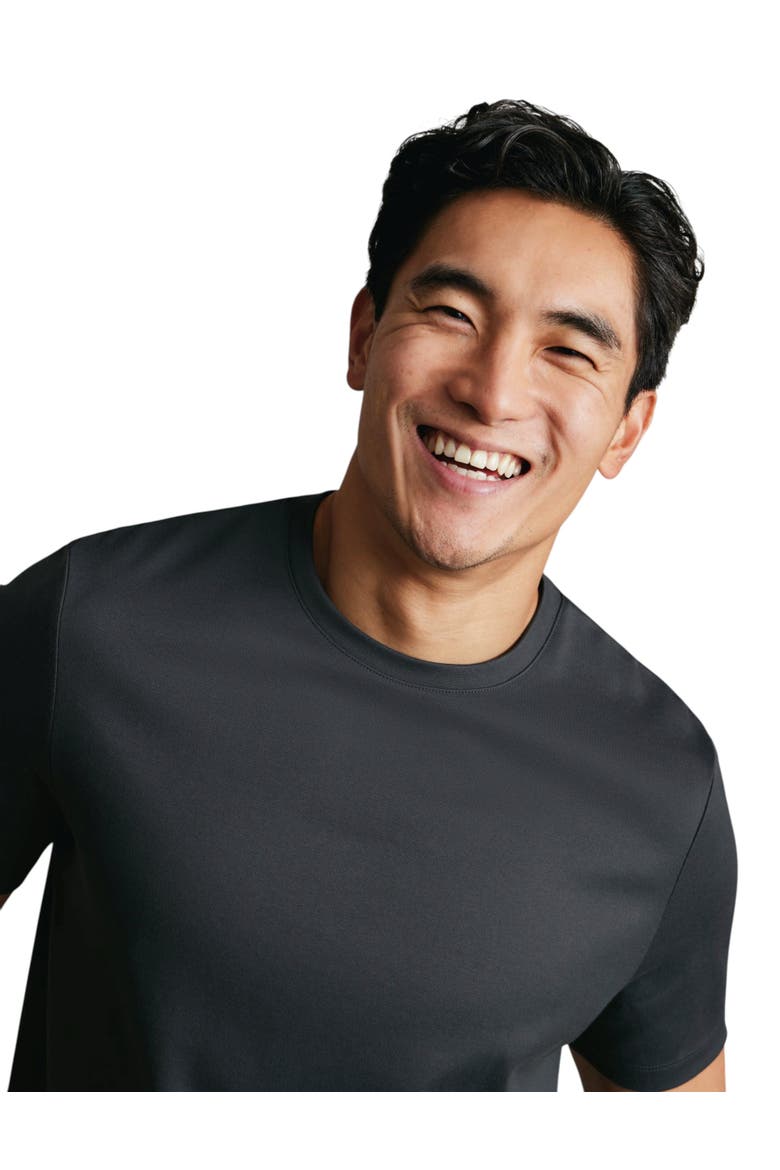 Cotton Crew Neck T-Shirt, Alternate, color, Graphite Grey