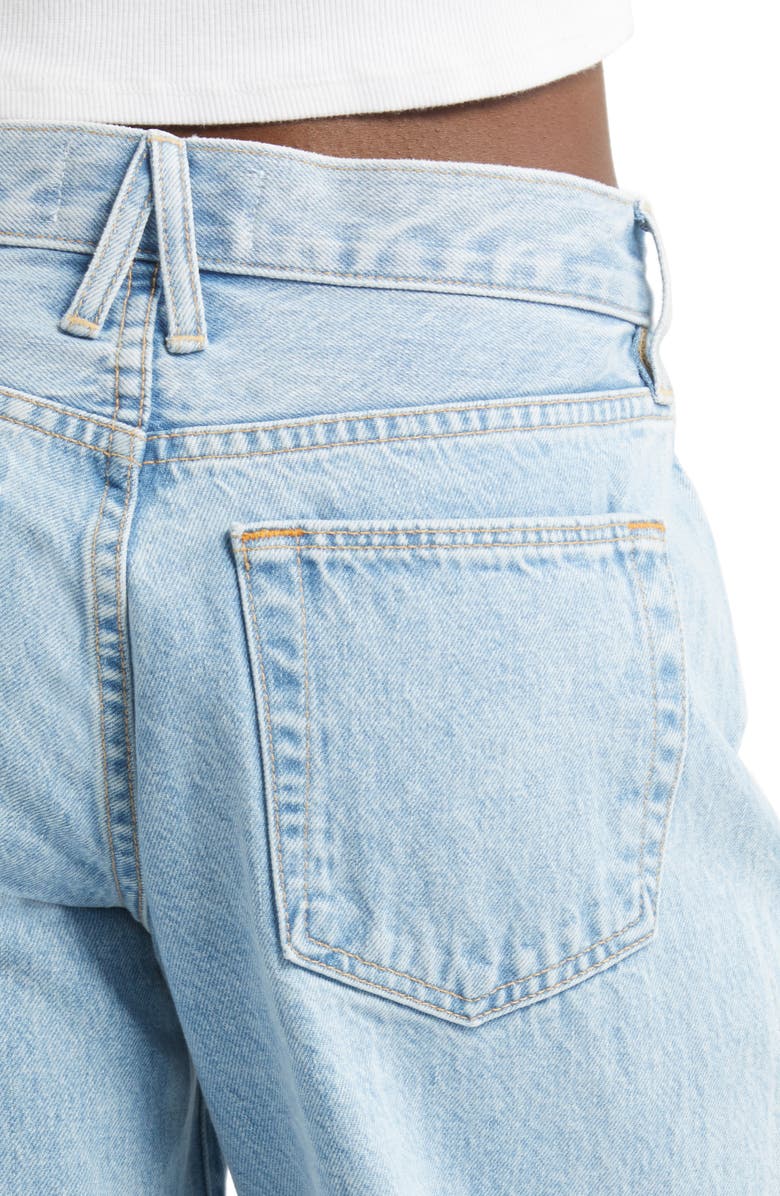 SLVRLAKE Mica Low Rise Wide Leg Organic Cotton Jeans, Alternate, color, Clear Skies