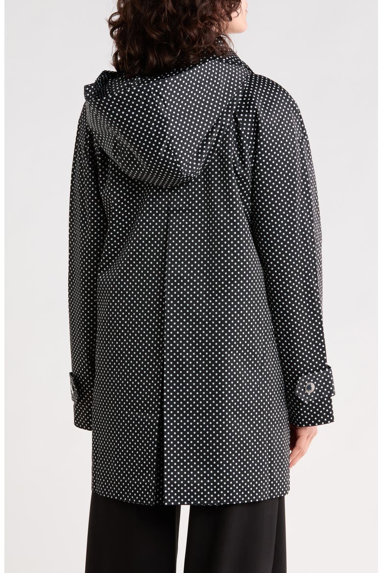 Polka Dot Raincoat, Alternate, color, BLACK/ WHITE