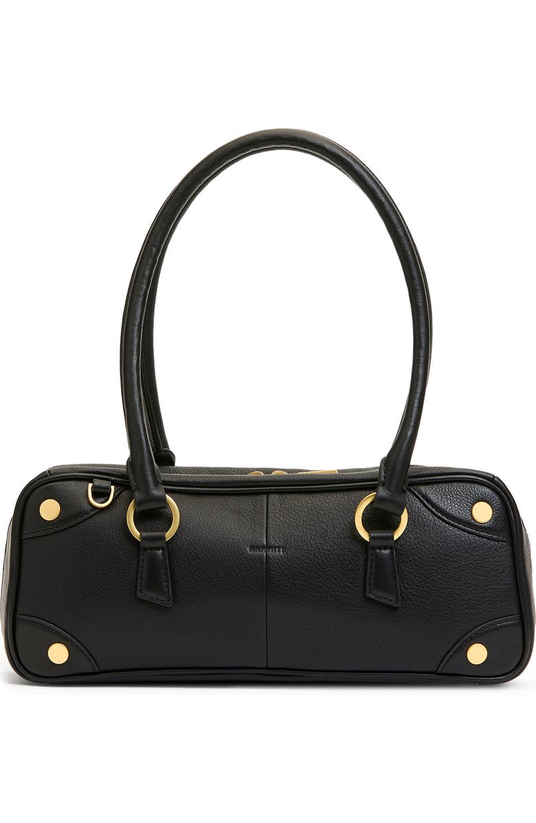 HAMMITT Small Meredith Leather Shoulder Bag, Main, color, Black/ Brushed Gold