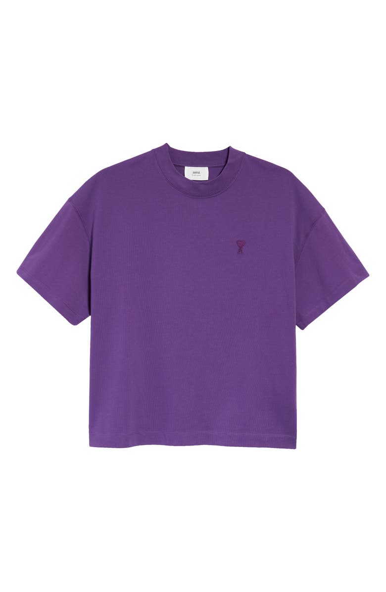 AMI PARIS Ami de Coeur Logo Embroidered Organic Cotton T-Shirt, Alternate, color, 