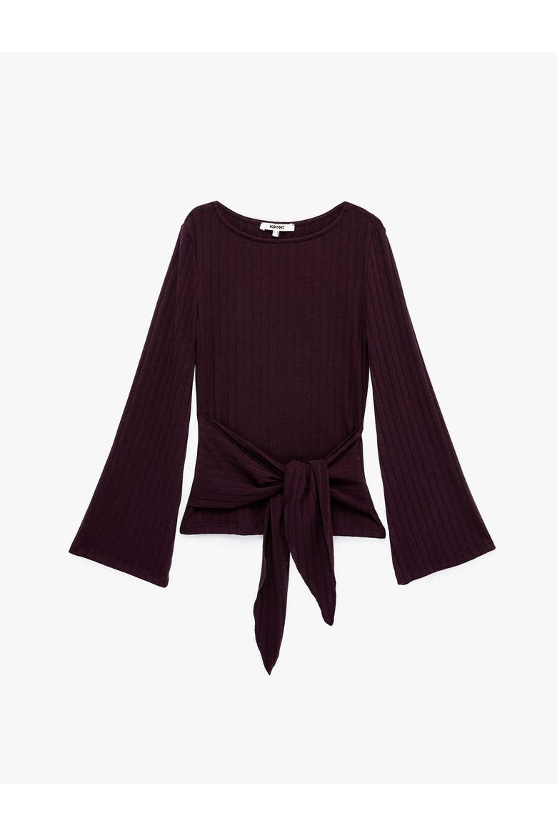 Long Sleeve Blouse, Alternate, color, BORDEUX