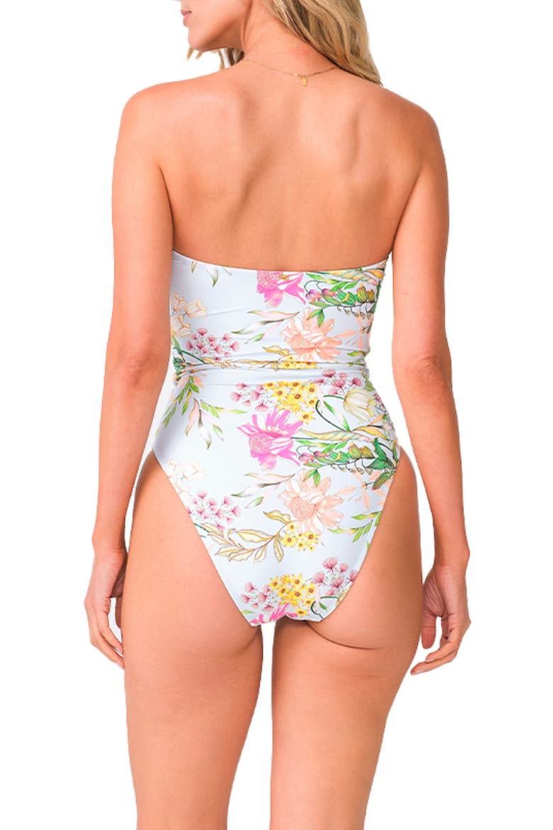 Ring Strapless One-Piece Swimsuit, Alternate, color, FLORET