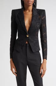 Balmain Fitted Lace Blazer