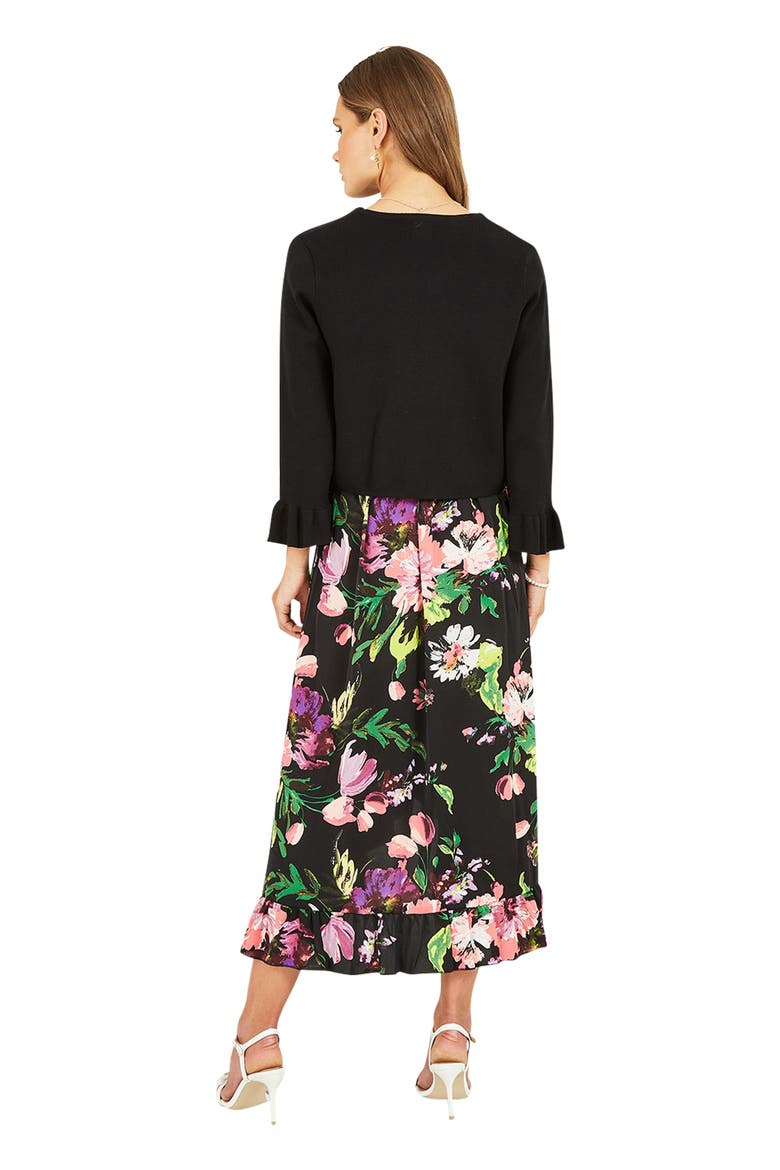 Bell Sleeve Cropped Cardigan, Alternate, color, Black