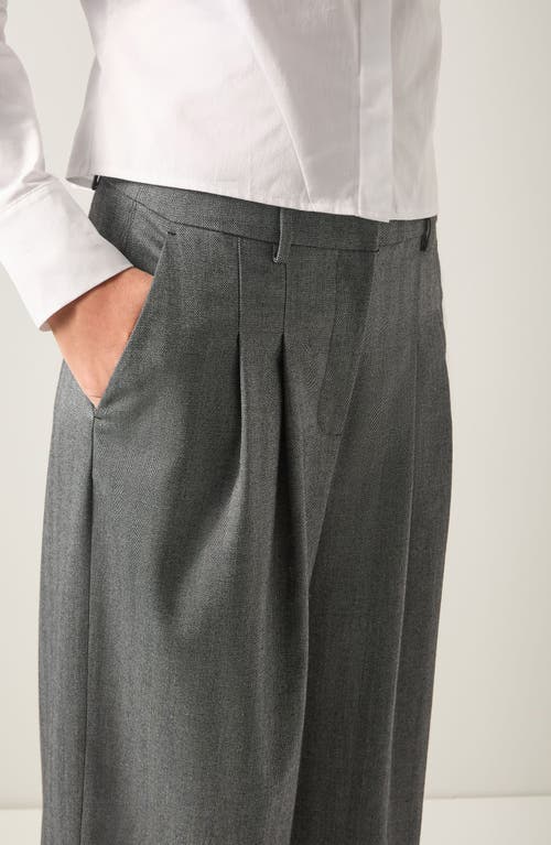 Lk Bennett Liz Wide Leg Pants In Gray