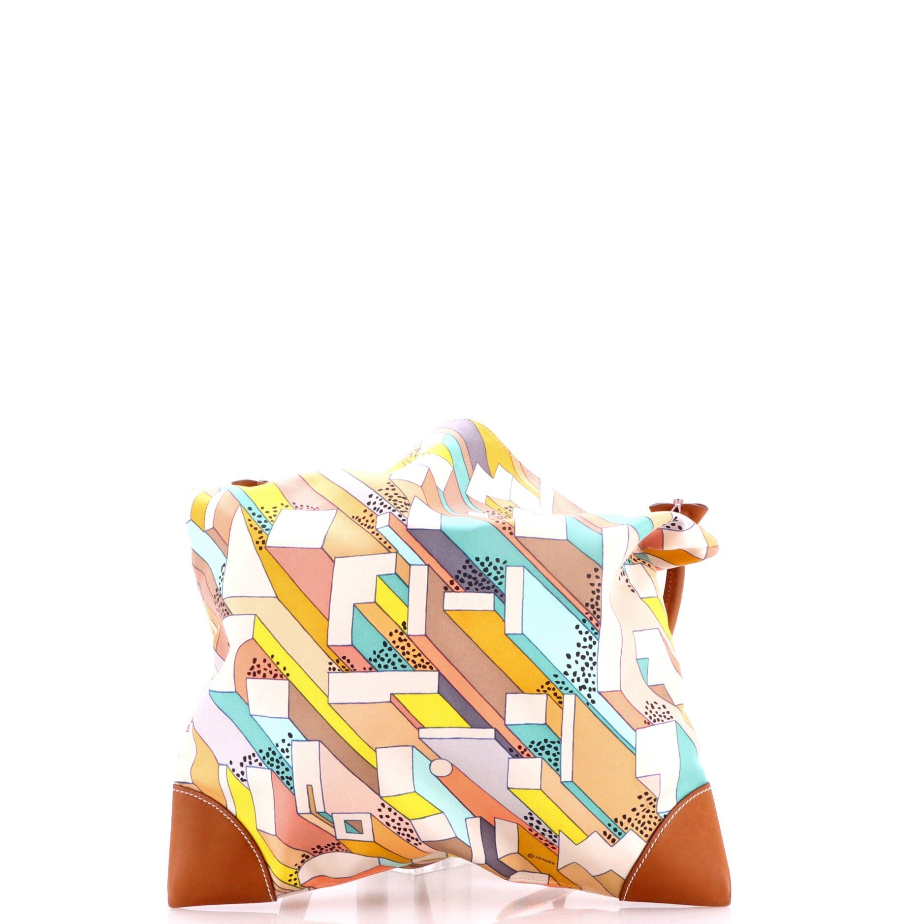 Silky City Bag Printed Silk and Leather PM, Alternate, color, None