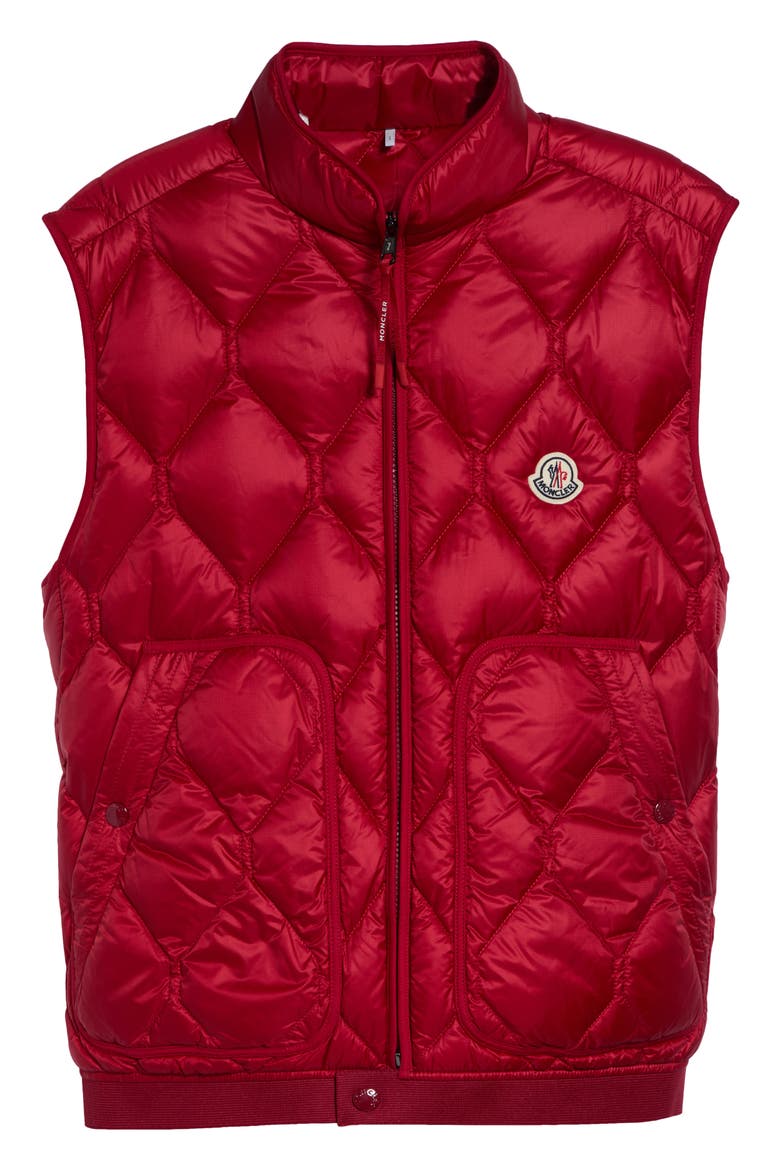 Erelia Diamond Quilted Down Vest, Alternate, color, DEEP RED