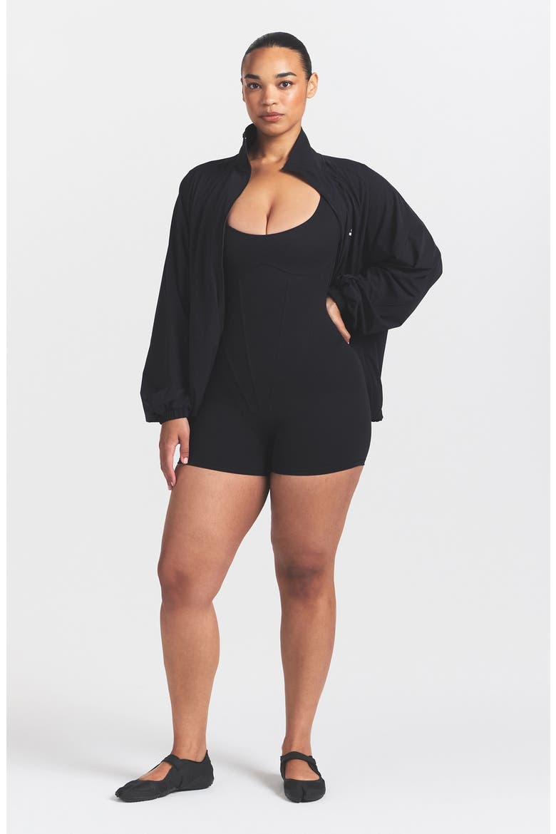 Matte Corset Bodysuit, Alternate, color, NSKM OBSIDIAN