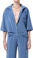Citizens of Humanity Francis Cotton Blend French Terry Button-Up Shirt