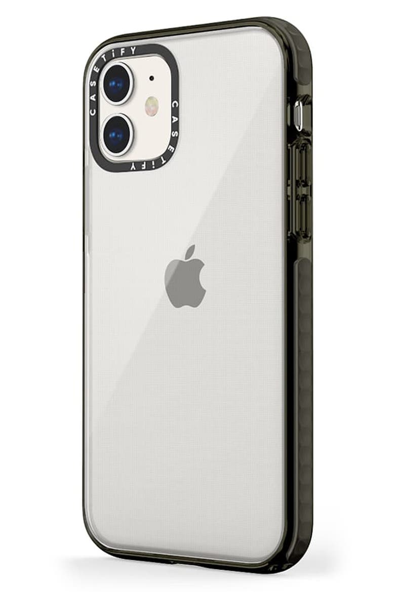 Clear Impact iPhone 12 Mini Case, Alternate, color, CLEAR BLACK