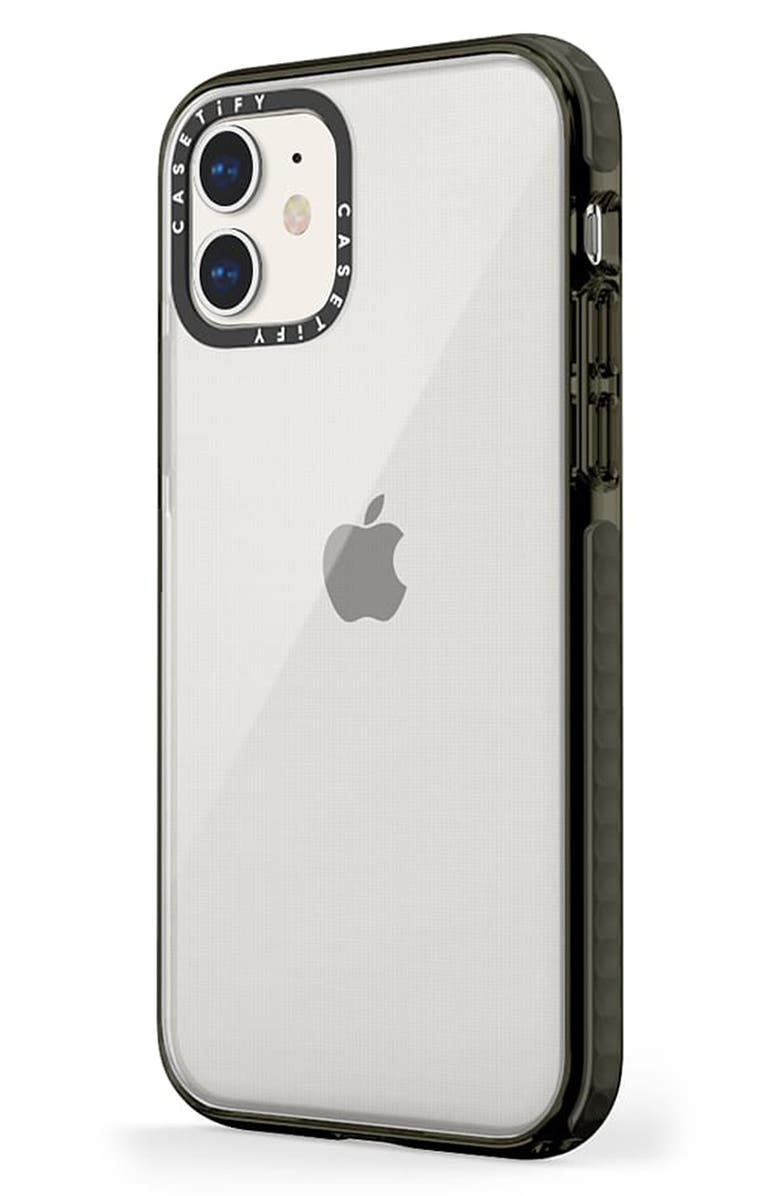 CASETiFY Clear Impact iPhone 12 Mini Case, Alternate, color, Clear Black