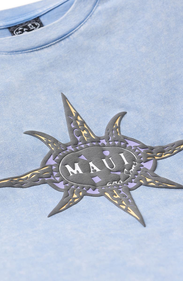 Maui & Sons Mineral Wash Logo Graphic T-Shirt, Alternate, color, Blue