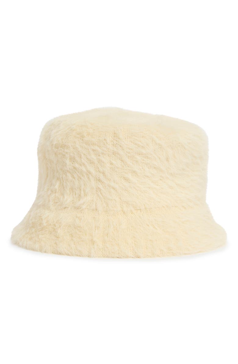 Steve Madden Soft Fuzzy Bucket Hat, Alternate, color, Pannacotta