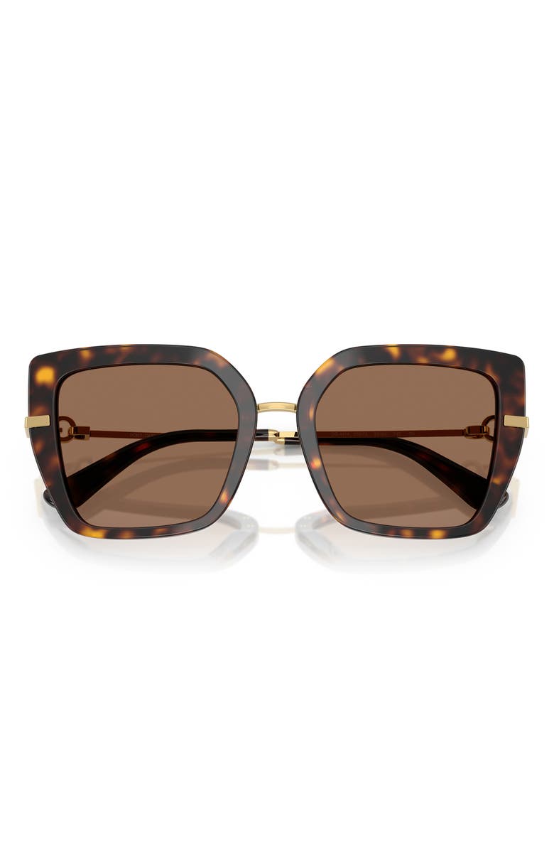 Dolce&Gabbana 53mm Butterfly Sunglasses, Alternate, color, Havana
