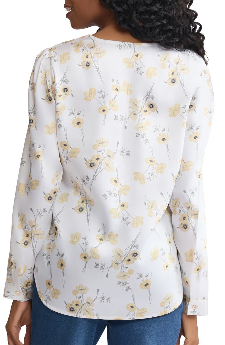 Jones New York Simplified Long Sleeve Utility Top, Alternate, color, White Sand Multi