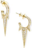 Melinda Maria Gabriella Pavé Triple Spike Hoop Earrings
