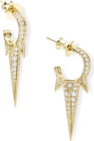 Melinda Maria Gabriella Pavé Triple Spike Hoop Earrings