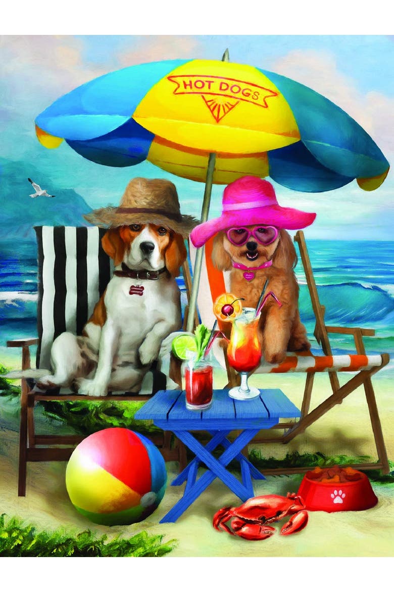 Beach Dogs 300 piece Jigsaw Puzzle for Adults, Main, color, Multicolor