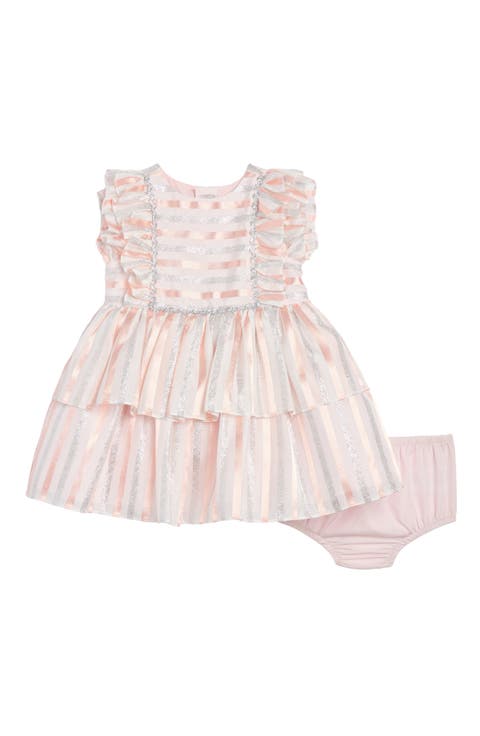 Joy Shimmer Stripe Dress & Bloomers (Baby)