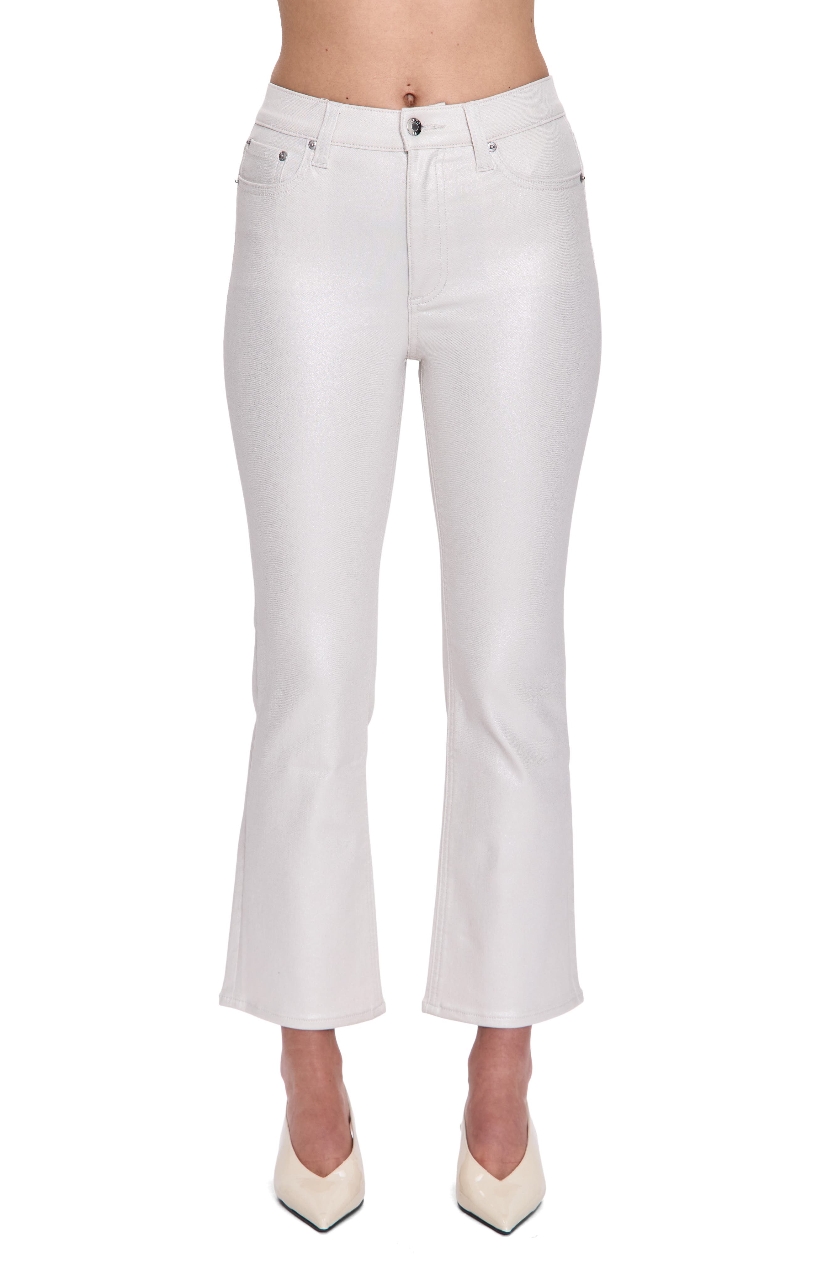 Pistola Lennon Coated High Waist Ankle Bootcut Jeans