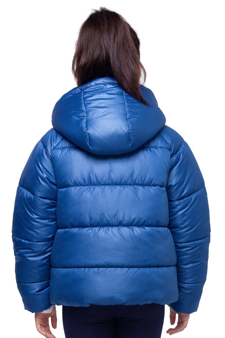 Kids' Fleece Lined Bubble Coat, Alternate, color, Indigo Blue