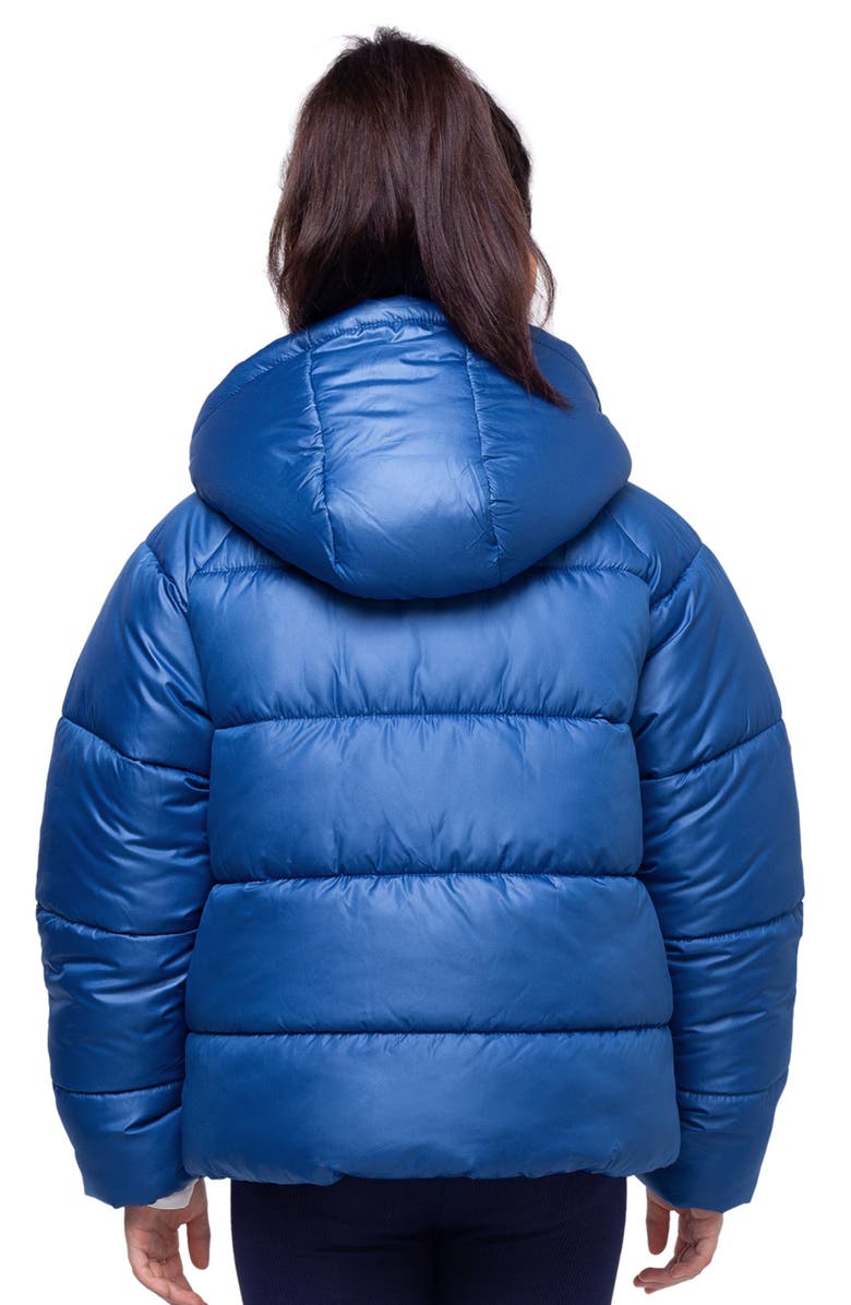 Rokka&Rolla Kids' Fleece Lined Bubble Coat, Alternate, color, Indigo Blue