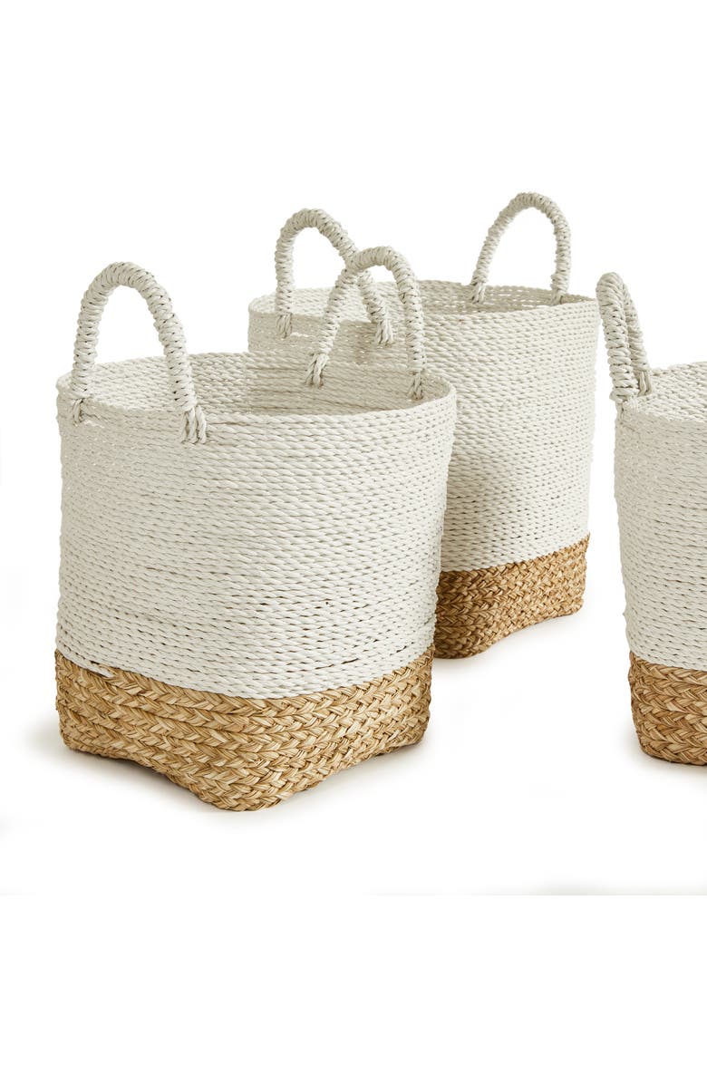Napa Home & Garden Madura Market Baskets Set of 3, Alternate, color, White