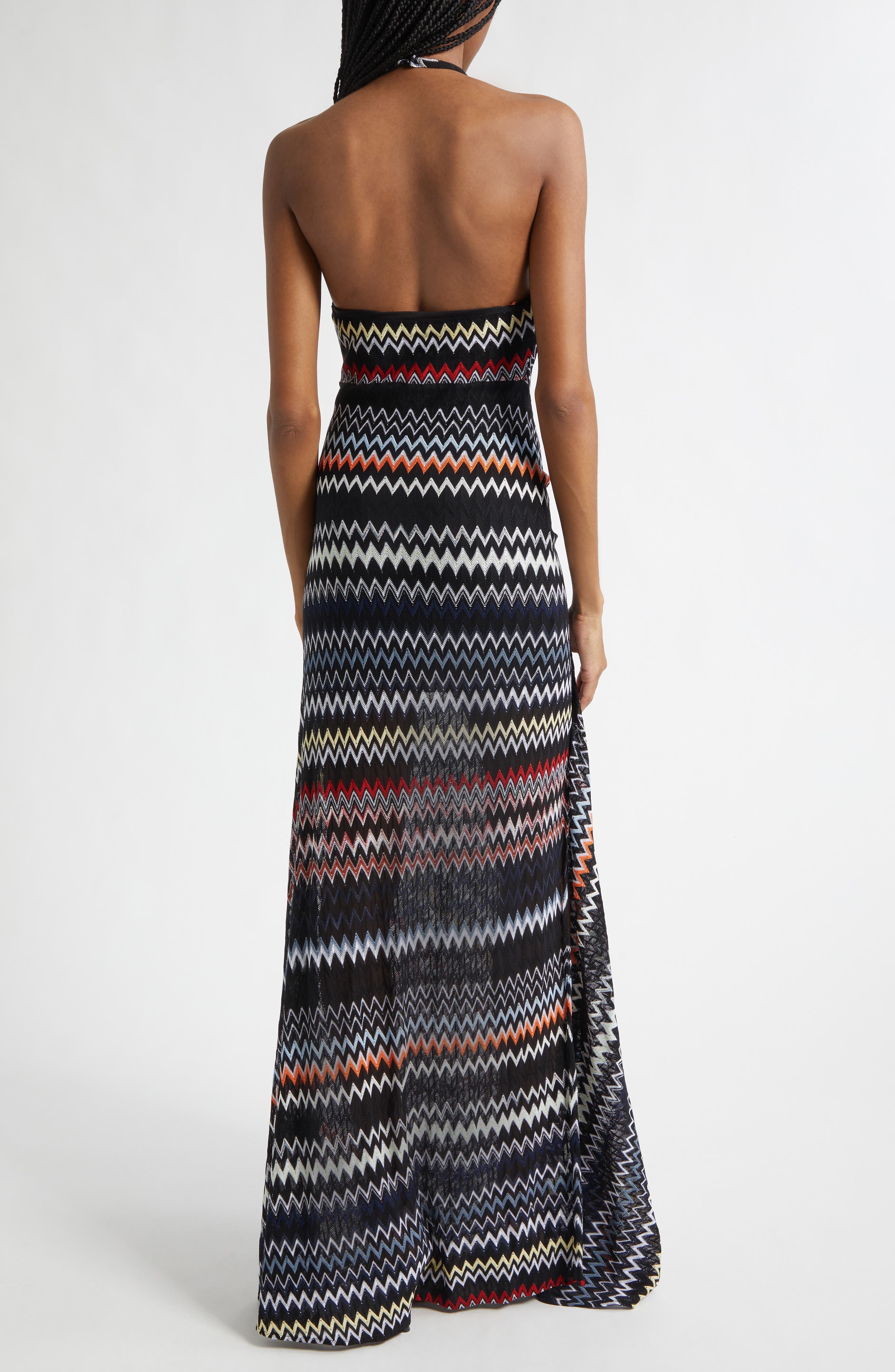 Chevron Halter Maxi Dress - image 2