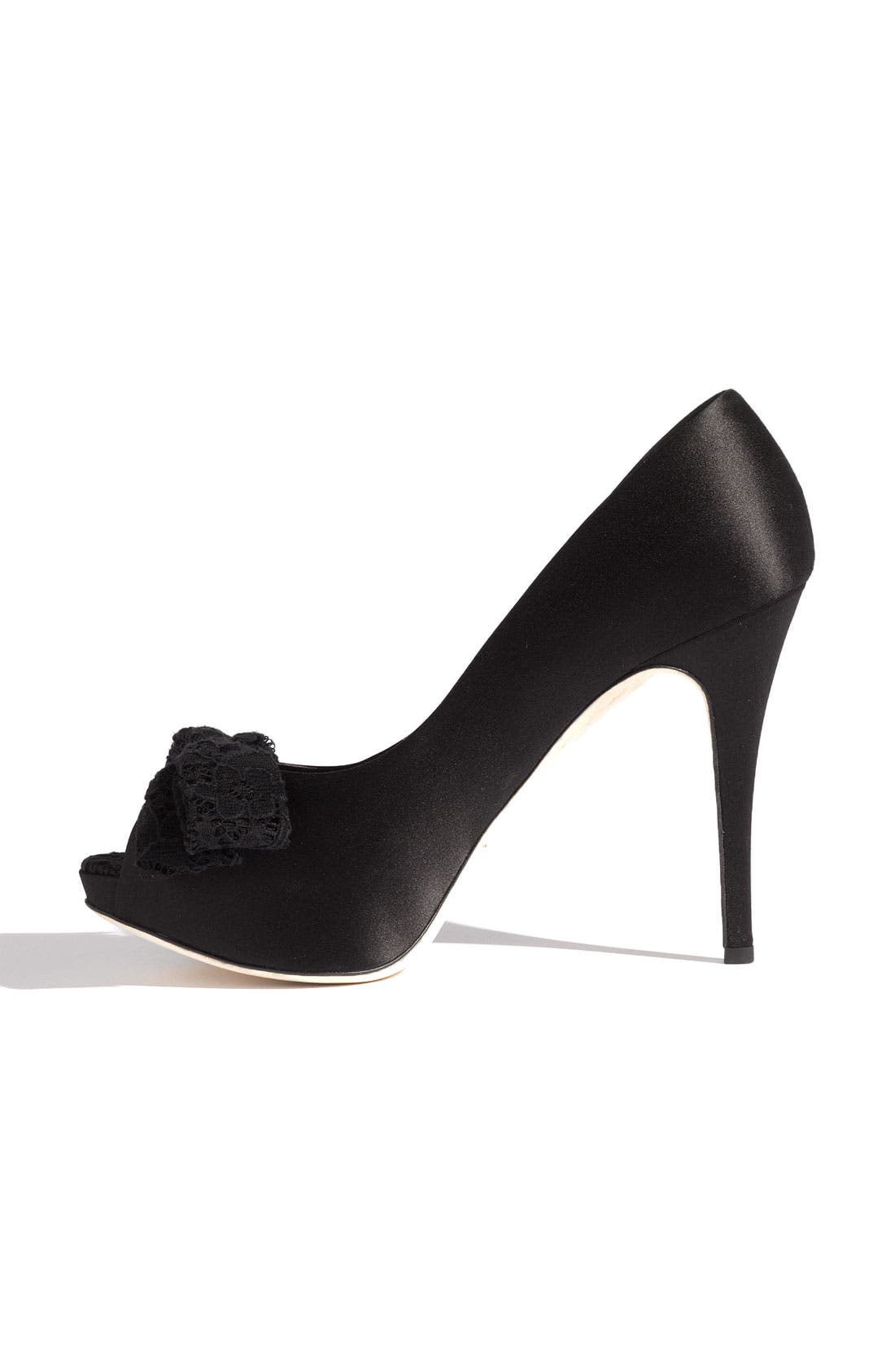 Dolce&Gabbana Lace Bow Satin Pump, Alternate, color, 