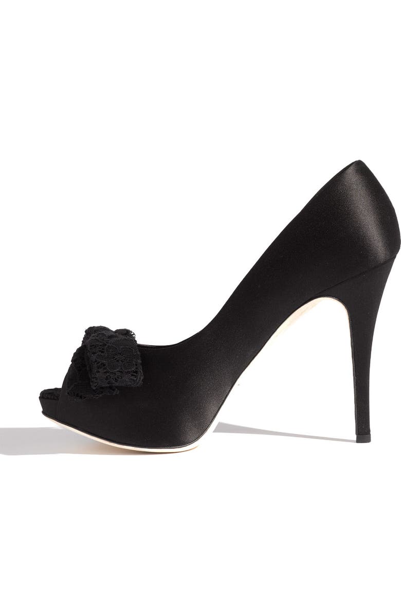Dolce&Gabbana Lace Bow Satin Pump, Alternate, color,