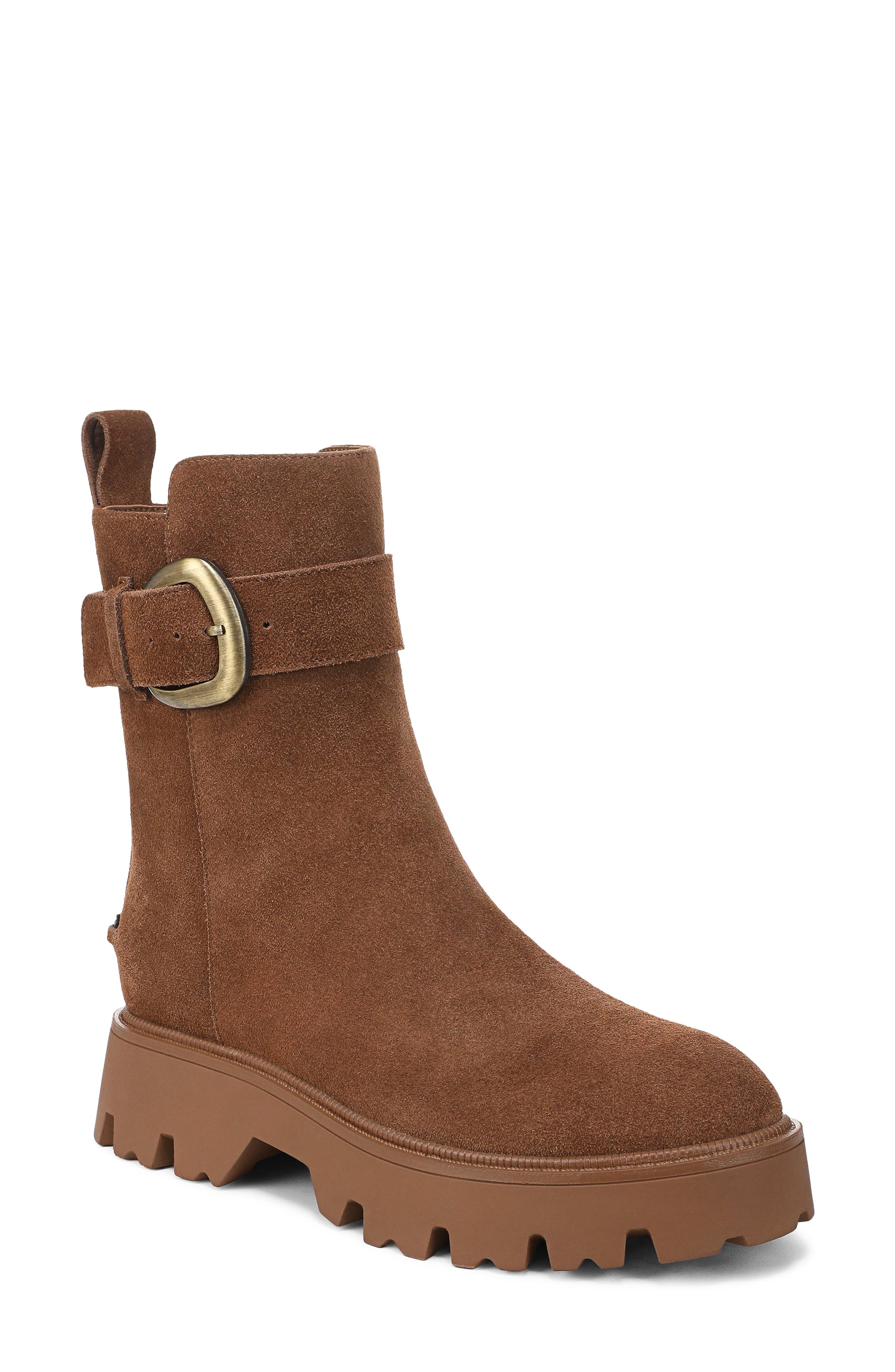 Circus NY by Sam Edelman Primm Lug Sole Bootie, Main, color, Maple Ginger