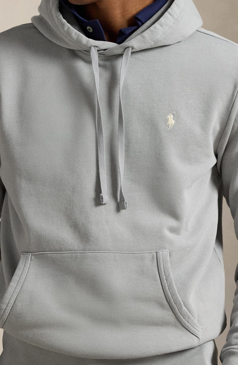 Polo Ralph Lauren Loopback Cotton Fleece Hoodie, Alternate, color, Soft Grey
