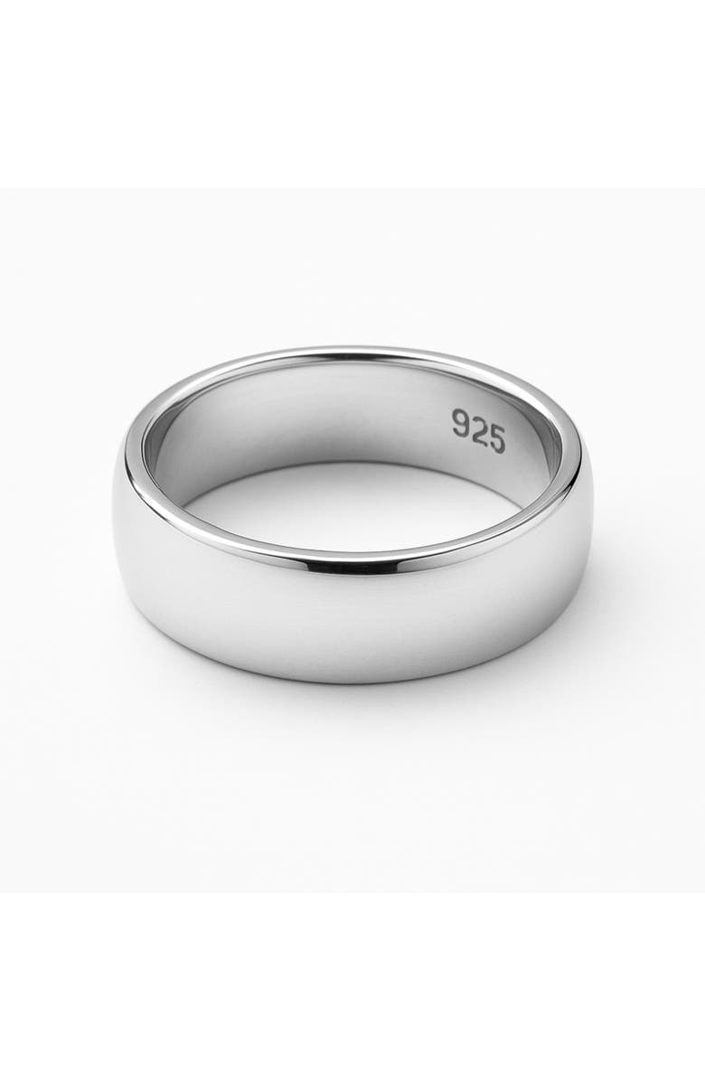 Donatello Gian Sterling Silver Super Thick Wedding Band Ring, Main, color, Silver