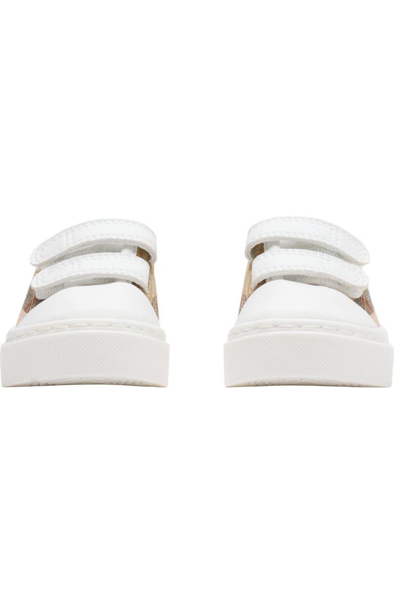 Burberry Check Cotton Sneakers, Alternate, color, Sand Beige