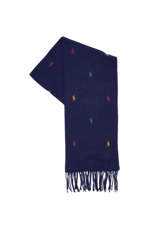 Embroidered Polo Player Scarf